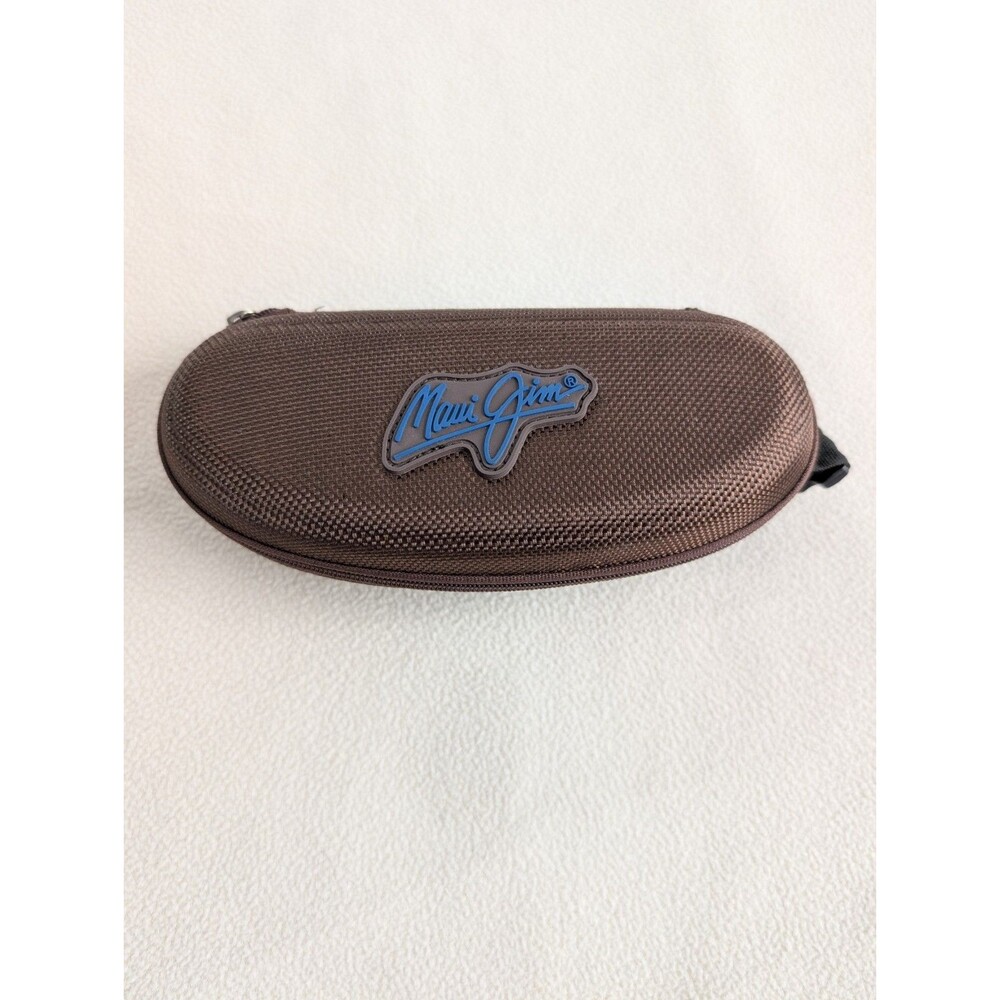Maui Jim Brown Zippered Sunglasses Case With Clip Beach Dadcore Island Vacation
